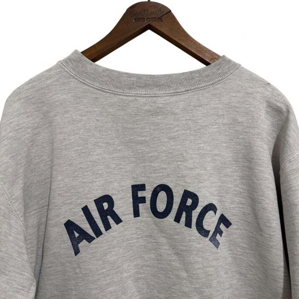 Vintage Jerzees Super Sweats Air Force Heather Grey Crewneck Sweatshirt Medium